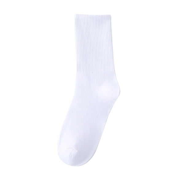 WMNTST Womens Crew Socks Minimalist Ribbed Sports Tennis Socks Solid Color Stretch Comfortable Daily Sock