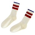 thumbnail image 1 of WMNTST Womens Crew Socks Ribbed Striped Socks Stylish Comfortable Cozy Breathable Everyday Wear Sock, 1 of 2