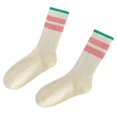 thumbnail image 1 of WMNTST Womens Crew Socks Ribbed Striped Socks Stylish Comfortable Cozy Breathable Everyday Wear Sock, 1 of 2