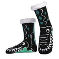thumbnail image 1 of WMNTST Womens Crew Socks With Grips Warm Printed Winter Slipper Socks Soft Cozy Fuzzy Lined Indoor Sock, 1 of 8