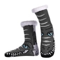 thumbnail image 1 of WMNTST Womens Crew Socks With Grips Warm Printed Winter Slipper Socks Soft Cozy Fuzzy Lined Indoor Sock, 1 of 8