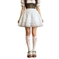 thumbnail image 1 of WMNTST Womens Knee High Stockings Lace Bow Tie Detail Hollow Socks Thin Breathable Stylish Casual Sock, 1 of 4