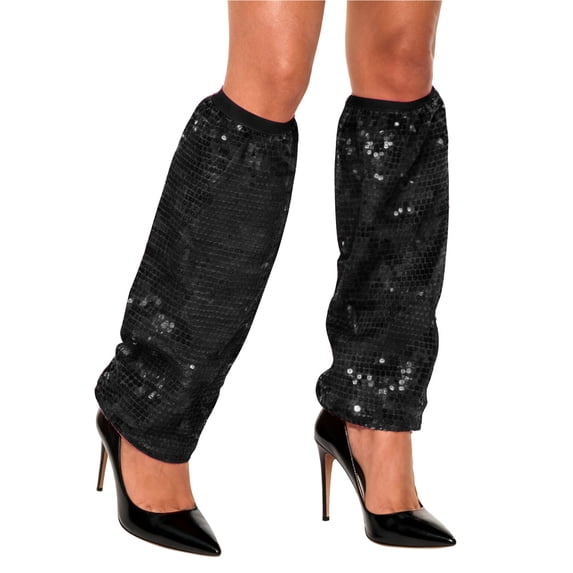 WMNTST Womens Leg Warmers Sequined Knee High Sparkly Leg Warmers Stylish Dance Stage Performance Socks