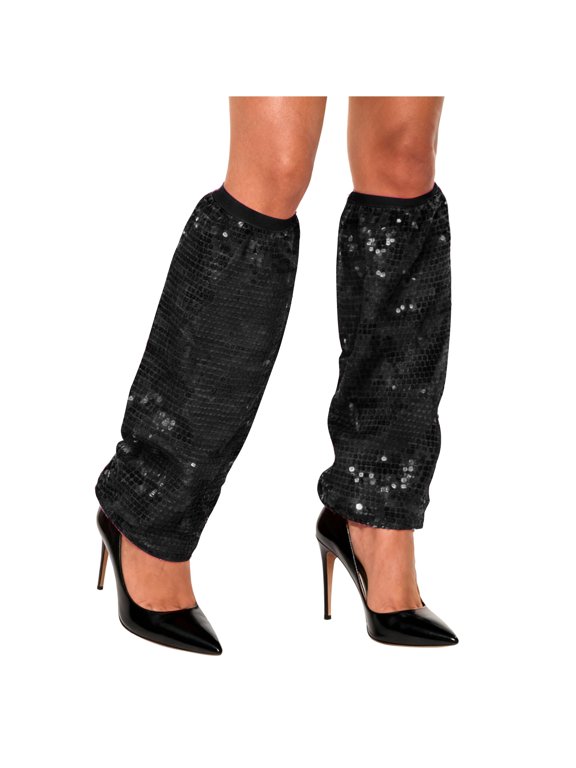 Womens Leg Warmers Sequined Knee High Sparkly Leg Warmers Stylish Dance Stage Performance Socks
