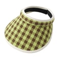 thumbnail image 1 of WMNTST Womens Sun Hats Wide Brim Breathable Visor Plaid Print Outdoor Beach Travel Sports Adjustable Sun Hat, 1 of 2