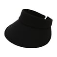 thumbnail image 1 of WMNTST Womens Sun Hats Wide Brim Solid Color Sun Visor Minimalist Breathable Sports Everyday Tennis Visor Hat, 1 of 6