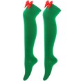 thumbnail image 1 of WMNTST Womens Thigh High Stockings Bow Knot Over The Knee Socks Stretchy Stylish Comfortable Stocking, 1 of 3