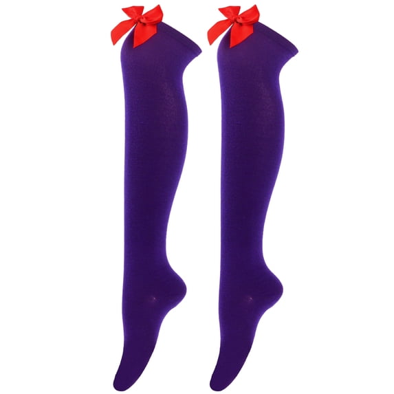 WMNTST Womens Thigh High Stockings Bow Knot Over The Knee Socks Stretchy Stylish Comfortable Stocking