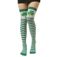 thumbnail image 1 of WMNTST Womens Thigh High Stockings Striped Tube Socks Trendy Streetwear Daily Casual Cozy Comfort Stocking, 1 of 4