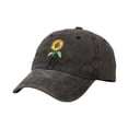 thumbnail image 1 of WMNTST Womens Washed Baseball Caps Sunflowers Embroidered Curved Brim Adjustable Cap Casual Outdoor Hat, 1 of 7