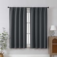 thumbnail image 1 of Chyhomenyc Grey Blackout Curtains 63 Inches Long, Thermal Insulated Energy Saving Solid Soft Privacy Rod Pocket Window Curtains for Living Room Bedroom, Each 40Wx63L Inch, 2 Panels, 1 of 8