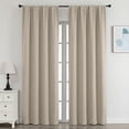 thumbnail image 1 of OVZME 84 Inch Long Blackout Curtains for Bedroom - Thermal Insulated Rod Pocket Drapes, Room Darkening Biscotti Beige Curtains for Living Room, 40x84, Set of 2, Biscotti Beige, 1 of 7