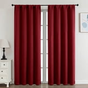 OVZME 2 Panels Red Blackout Curtains 84 inch Length, Thermal Insulated Room Darkening Curtain Drapes for Living Room Bedroom, W40 x L84 inch, Set of 2, Red