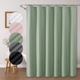 thumbnail image 1 of OVZME Leon Sage Green 3D Embossed Fabric Shower Curtain for Bathroom - Soft Textured Fabric, Hotel Style Water Repellent, Modern Farmhouse Decor, Standard Size 72x72 inches, Sage Green, 1 of 7