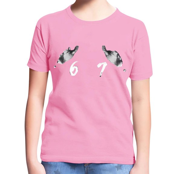 WMQPNNS Boys Girls Summer Shirts Tops for Girls Size 6 Loose Short Sleeves Blouse Fashion Classic Crewneck Cotton T Shirt Workout Tops(Size 3-4 Years, Pink)