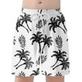thumbnail image 1 of WMQPNNS Boys Swim Trunks with Liner, Tropical Printed Bathing Suit Drawstring Swim Shorts Swimwear Bottoms, Size 6-7 Years, bc5-White, 1 of 4