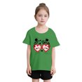 thumbnail image 1 of WMQPNNS Cute Tops for Girl Casual Loose Girls Shirts Size 10 Short-Sleeved Shirts Fashion Crewneck Cotton Tops Shirts Workout Tops(Size 11-12 Years, B-Green), 1 of 4
