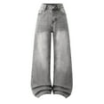 thumbnail image 1 of WMQPNNS Girl's Jeans Baggy Wide Leg Girls Jeans Pants Size 7 Cute Teen Girls Denim Pants Junior Mid Rise Elastic Band with Pockets Casual Clothes(Size 14-15 Years, Light Gray), 1 of 6