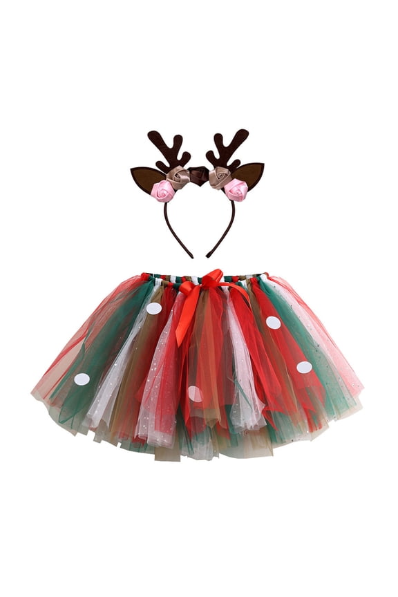Girls Skirt Tutu for Toddler Kids Colorful Tulles Skirts Party Dance Tutu Skirt for Running Christmas (Size S, White)