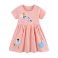 thumbnail image 1 of WMQPNNS Toddler Girl Dresses Short Sleeve Cute Dress Girls Summer Dress Size 8 Party Outfit Sweet Spring Summer Clothes for Kids, Size 7-8Years,3-Pink, 1 of 7