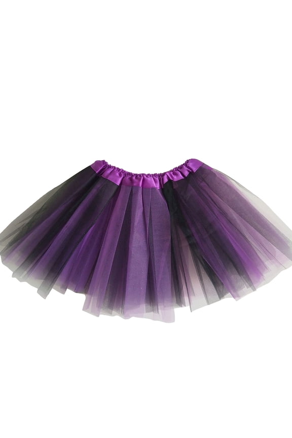 Tutu Skirts for Girls Colorful Tulles Skirts Party Dance Tutu Skirt for Running Christmas Girl Outfits(Size One Size, Purple)