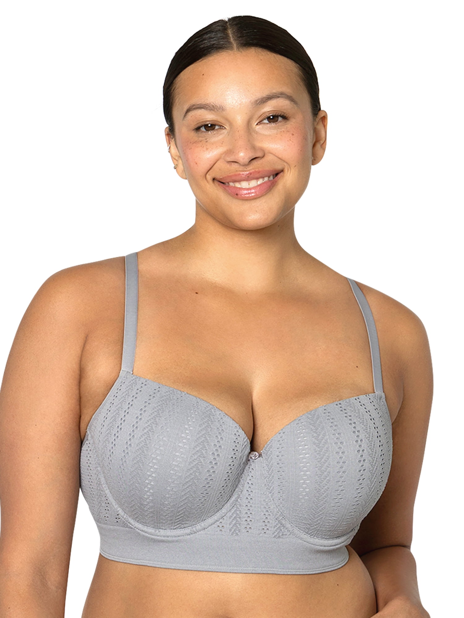 fresh collection by Fruit of the Loom Women's Seamless Pointelle Lightly Lined Bra