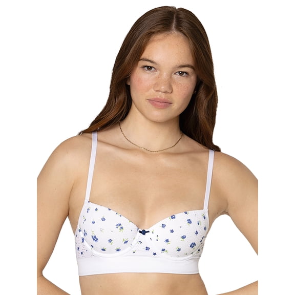 fresh collection by Fruit of the Loom Women's Seamless Pointelle Lightly Lined Bra