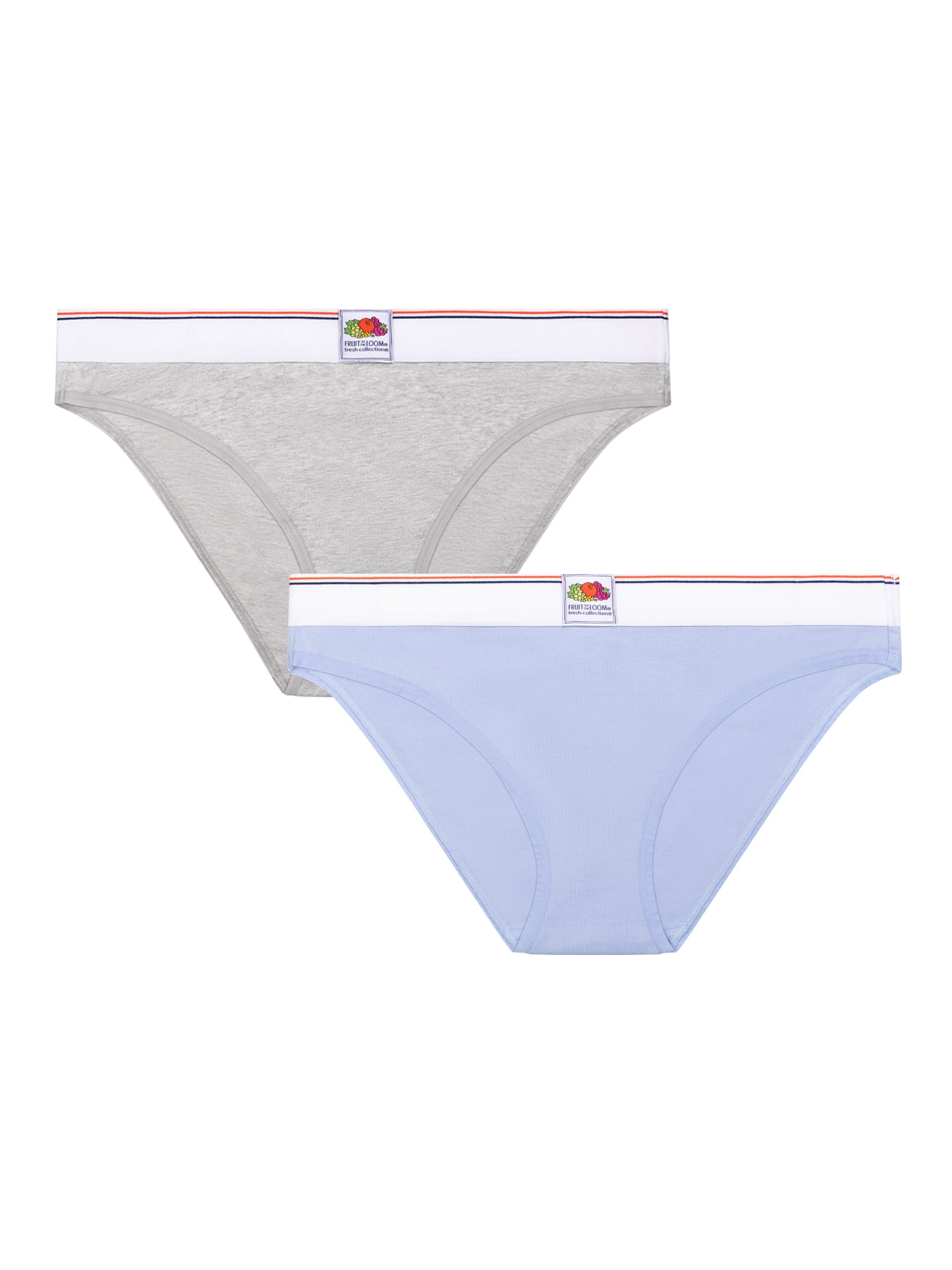 fresh collection by Fruit of the Loom Women's Cotton Bikini Underwear 2-pack