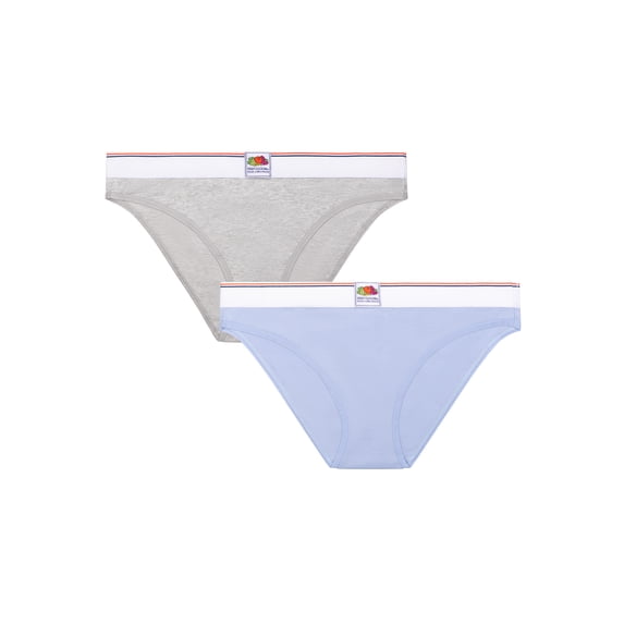 fresh collection by Fruit of the Loom Women's Cotton Bikini Underwear 2-pack