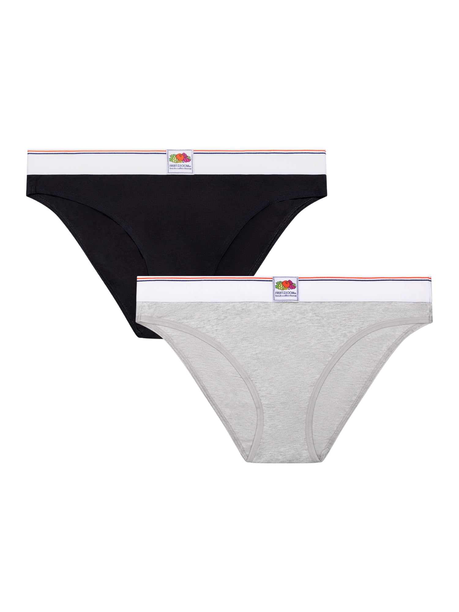 fresh collection by Fruit of the Loom Women's Cotton Bikini Underwear 2-pack