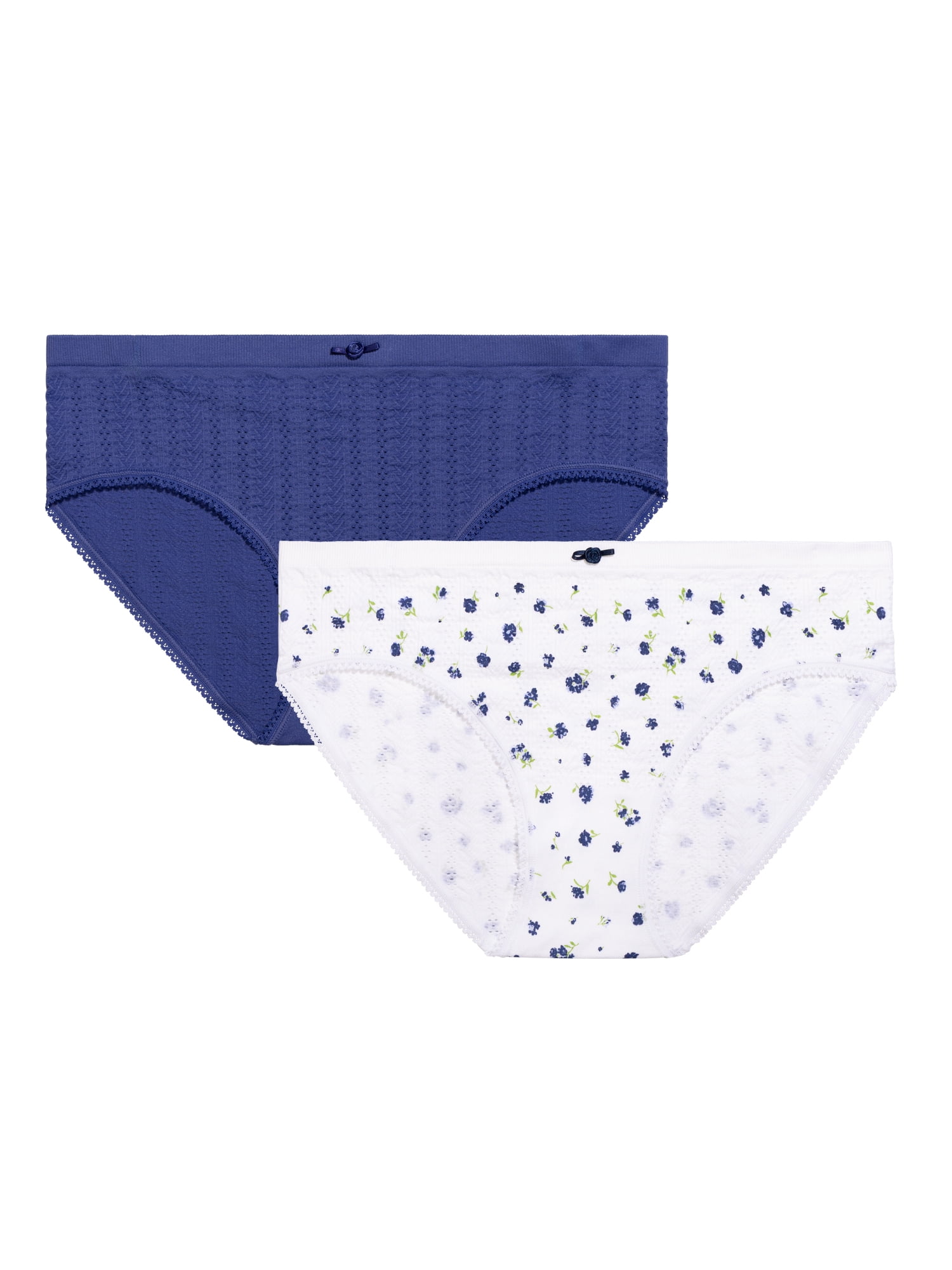 fresh collection by Fruit of the Loom Women's Seamless Pointelle Hipster Underwear 2-pack