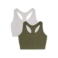 thumbnail image 1 of Fruit of the Loom Women's Seamless Racerback Longline Bra, 2-Pack, Sizes XS-4XL, 1 of 8