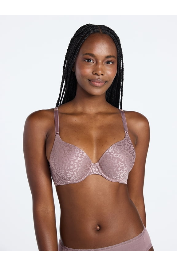 Women's Sugarcup Leopard Print T-Shirt Bra, Sizes 32A-42DDD