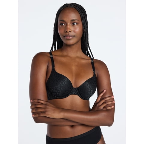 Women's Leopard Print T-Shirt Bra, Sizes 32A-42DDD