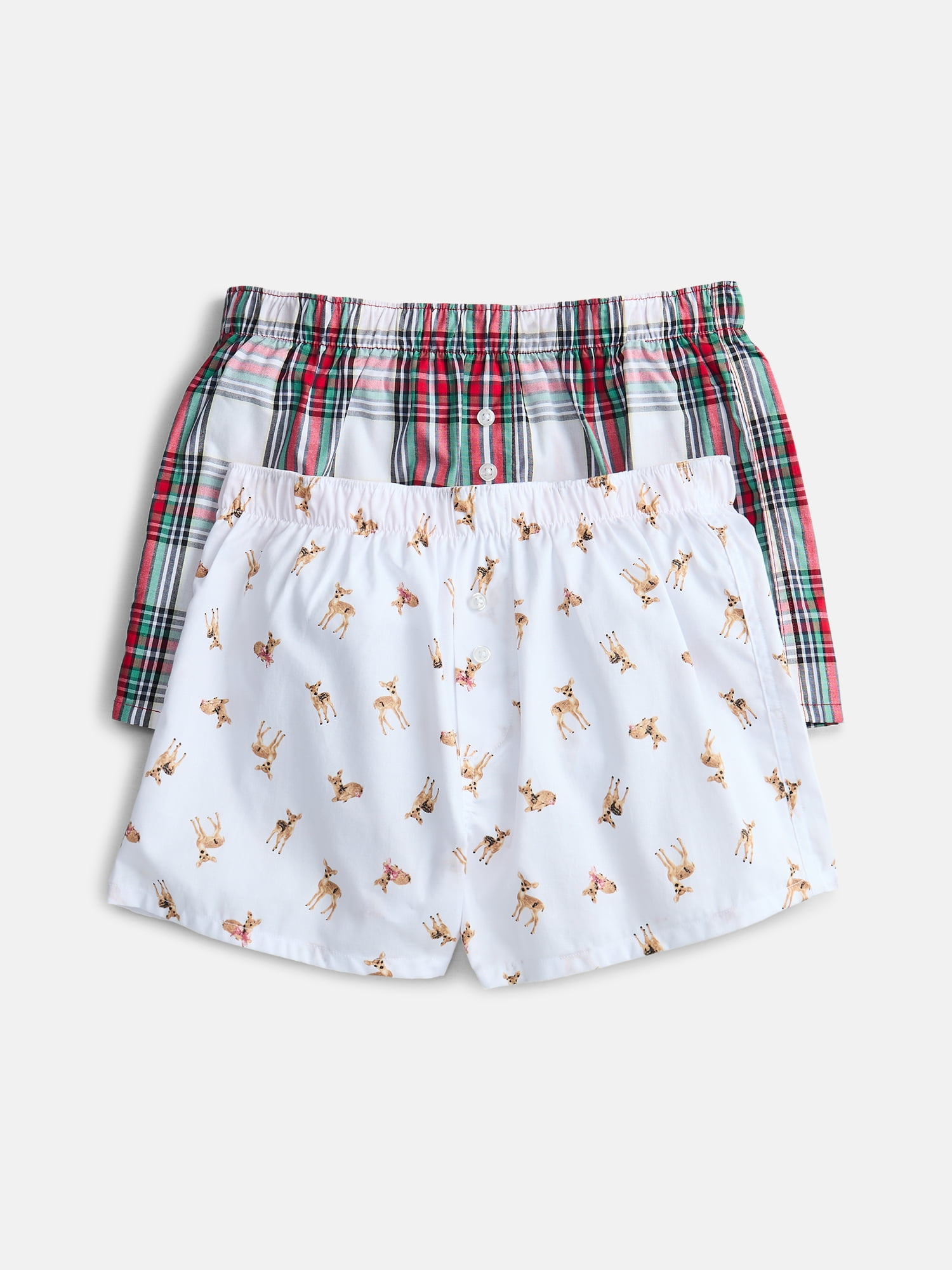 Weekend Academy Girls Cotton Blend Boxer Shorts, 2-Pack, Sizes XS-XXL