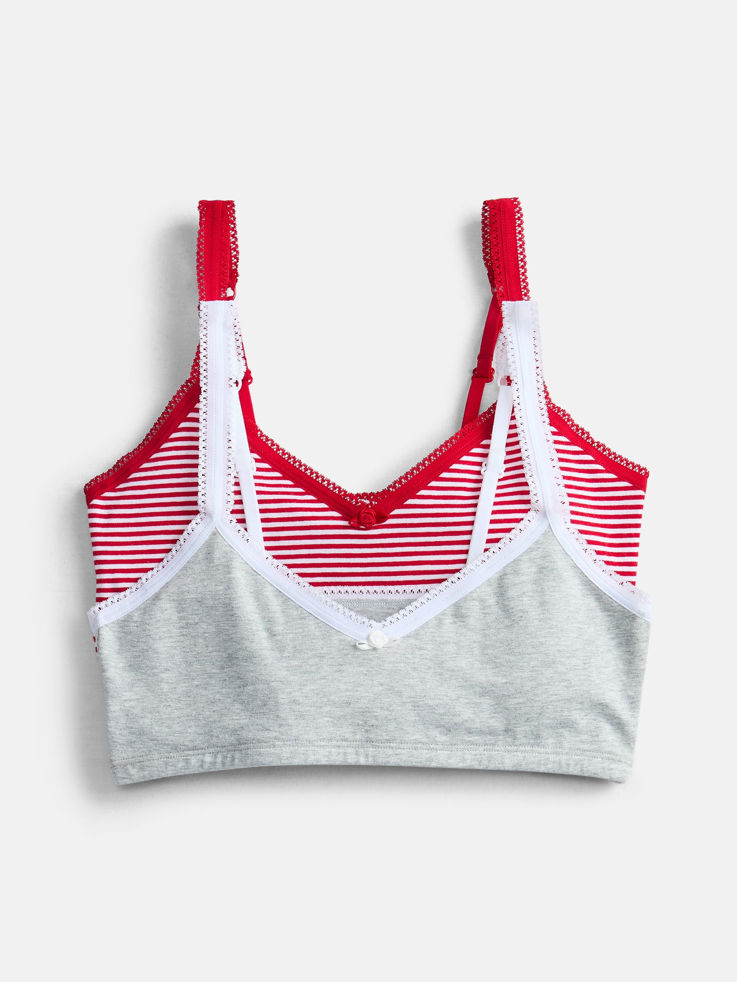 Weekend Academy Girls 2Pk Cotton Triangle Bralette, Sizes XS to XXL