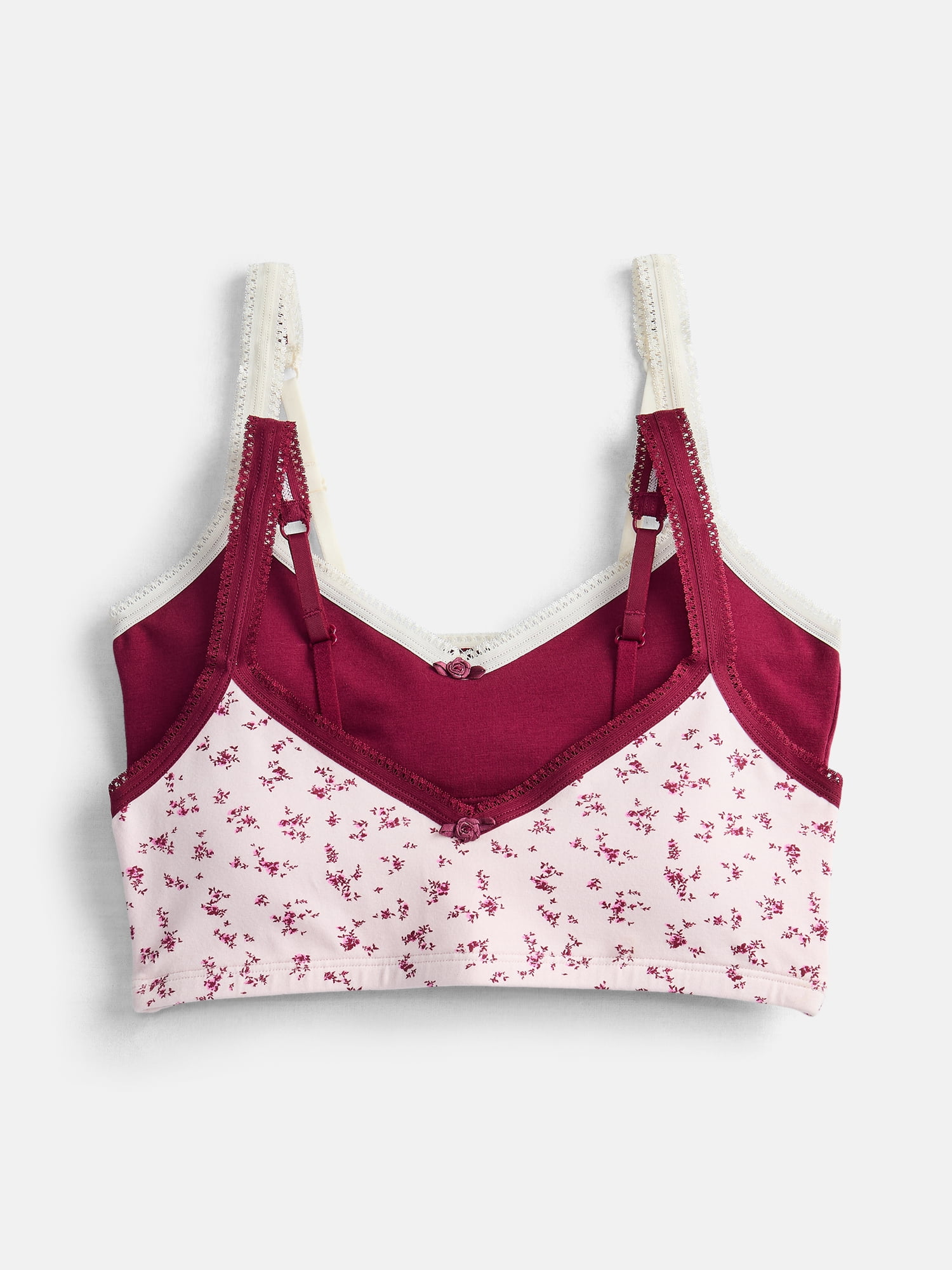 Weekend Academy Girls 2Pk Cotton Triangle Bralette, Sizes XS to XXL ...
