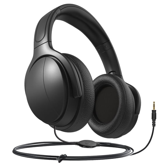 WMSZMSM Long Cord Wired Headphones for TV & PC, No Mic, Volume Control, 3.5mm AUX(19.6FT)