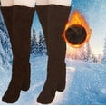 thumbnail image 1 of WMTBSRSW 2 Pack Women Fuzzy Slipper Socks Over Knee Fuzzy Socks Soft Fuzzy High Socks Opening Design Comfort Slipper Socks Knee High Fuzzy Sock Soft Knee High Socks for Women, 1 of 5