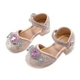 thumbnail image 1 of WMTBSRSW 3-13 Girls Glittler Love Heart Dress Shoes Princess Kids Toddler Crystal Flats Flower Wedding Party Shoes Sandals, 1 of 5