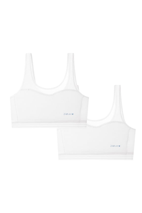 3 PCS Girls Seamless Training Bras Ages 8-12 Beginners Seamless Spaghetti Straps Sport Bra Soft Breathable Underwear Camisole Tops Teen Girl's First Bralettes