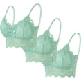 thumbnail image 1 of WMTBSRSW 3 Pack Fashion Bralettes for Women Floral Lace Bandeau Bras U Neck Double-Layered Y2K Strap Tank Cami Crop Top, 1 of 6