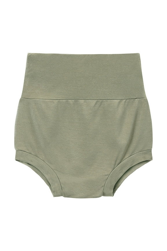 Baby Bloomers High Waist Cotton Shorts for Boys & Girls Soft Elastic Waist Toddler Bottoms 3M-3T (Solid Colors)