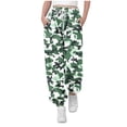 thumbnail image 1 of WMTBSRSW Baggy Sweatpants for Kids Camo Fleece Drawstring Joggers Elastic Waisted Athletic Pants with Pockets for Teen Cinch Bottom Green 5 Years, 1 of 7