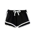 thumbnail image 1 of WMTBSRSW Big Girls Athletic Shorts Striped Drawstring Shorts Kids Running Sport Boxer Short Cycling Gym Cotton Soft Dolphin Shorts 7-14 Years, 1 of 3