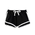 thumbnail image 1 of WMTBSRSW Big Girls Athletic Shorts Striped Drawstring Shorts Kids Running Sport Boxer Short Cycling Gym Cotton Soft Dolphin Shorts 7-14 Years, 1 of 3
