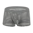 thumbnail image 1 of WMTBSRSW Men's Mesh Fishnet See Through Shorts Openwork Boxers Elastic Waisted Lounge Shorts Pajamas Bottoms Mesh Booty Shorts Underwear, 1 of 3