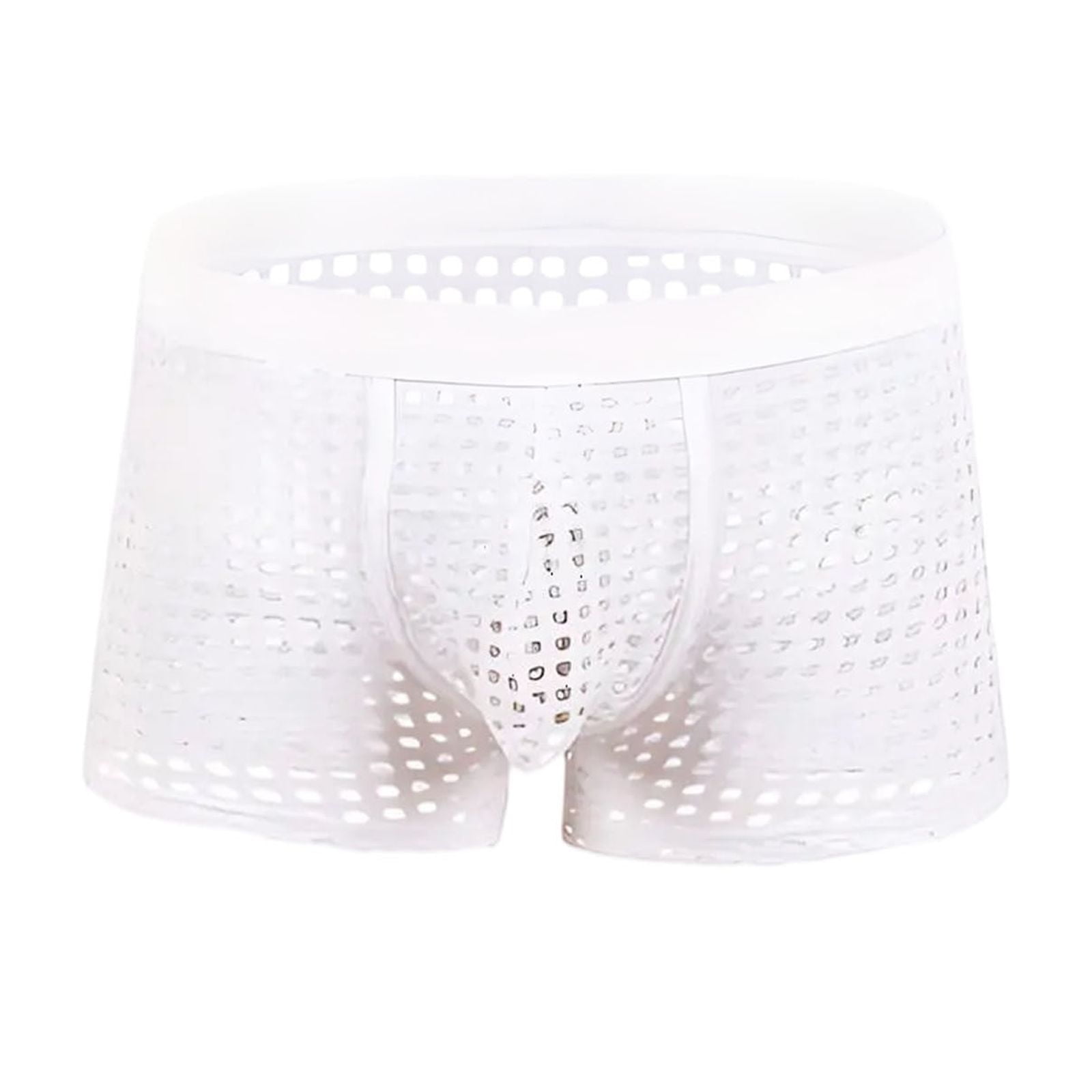 WMTBSRSW Men's Mesh Fishnet See Through Shorts Openwork Boxers Elastic ...