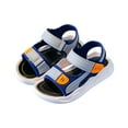 thumbnail image 1 of WMTBSRSW Boys 1Y-10Y Color Block Beach Sandals Comfortable Slip-On Adjustable Straps Summer Sandals Open Toes Flat Shoes for Beach, 1 of 4