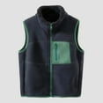 thumbnail image 1 of WMTBSRSW Boys Fleece Vest Casual Color Block Sleeveless Jaclets Stand Collar Full Zip up Coat Thermal Winter Warm Waistcoat Outwear 10-11Years, 1 of 5